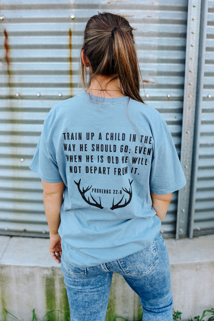 'Train Up A Child' Blue Jean T-Shirt