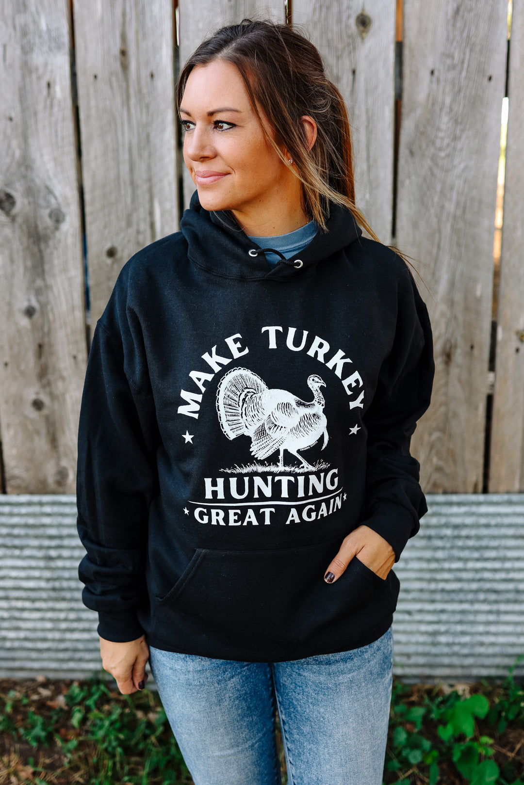 'Make Turkey Hunting Great Again' Black Hooded Sweatshirt