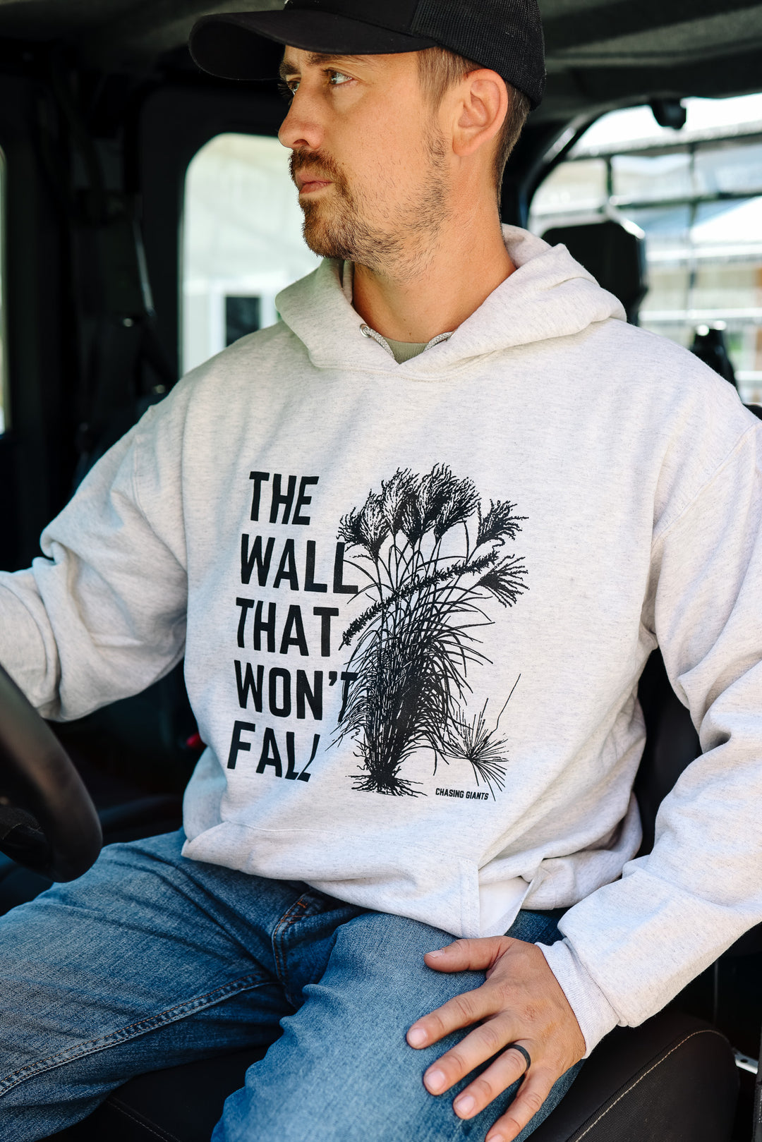 'The Wall' Oatmeal Heather Hooded Sweatshirt