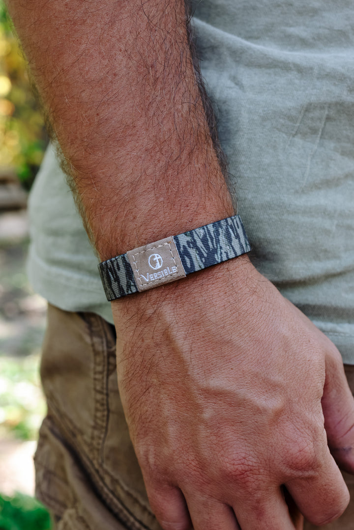 Tree Bark Camo Wristband - 2 Corinthians 5:17 - Youth & Adult