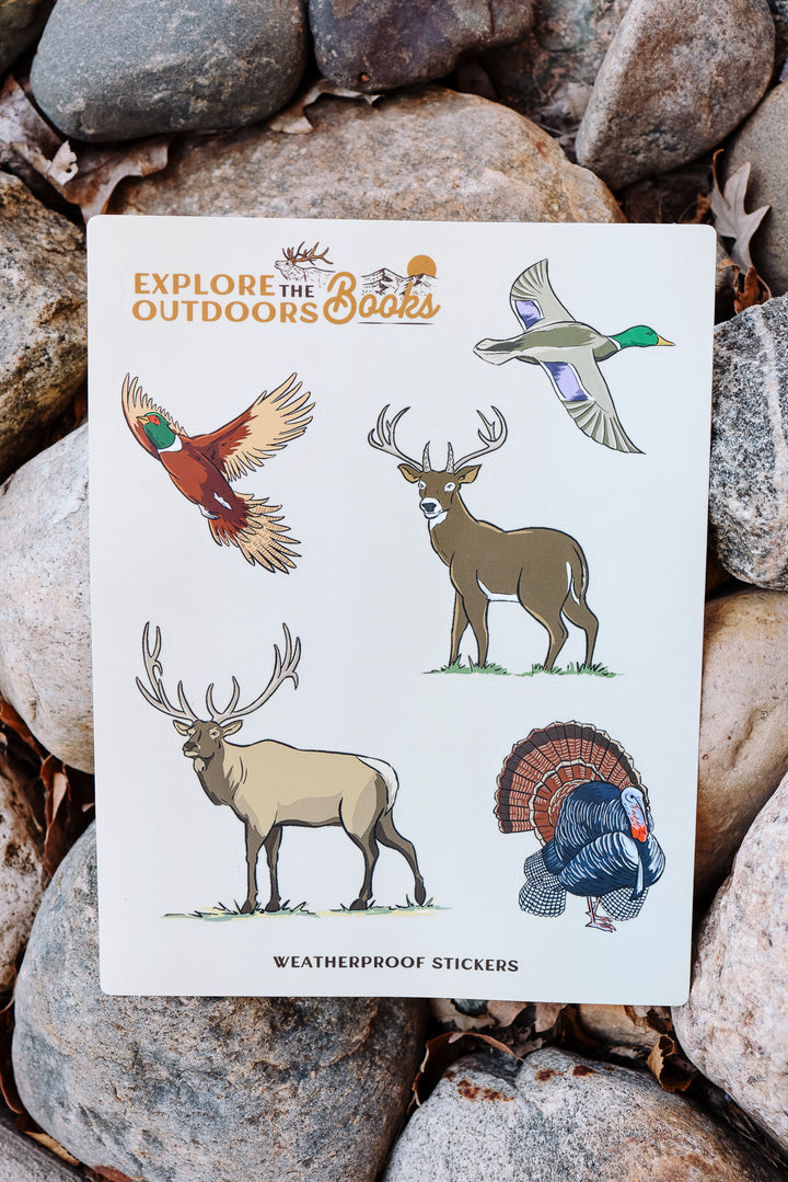 Hunting Weatherproof Sticker Sheet