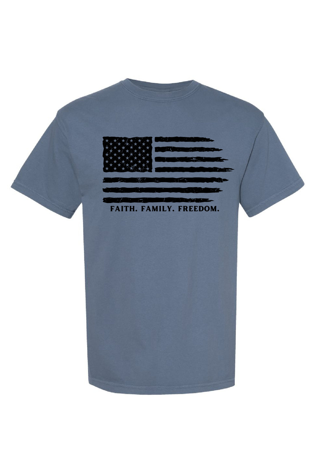 'FAITH. FAMILY. FREEDOM.' Blue Jean T-Shirt