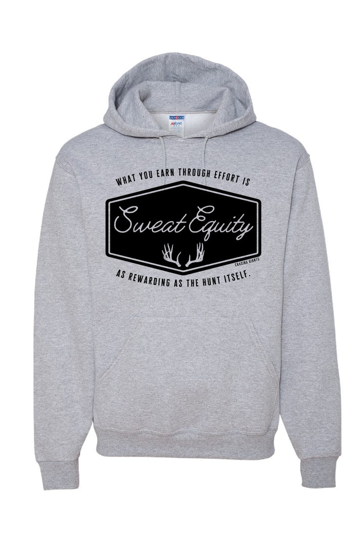 'Sweat Equity' Ash Grey Hooded Sweatshirt