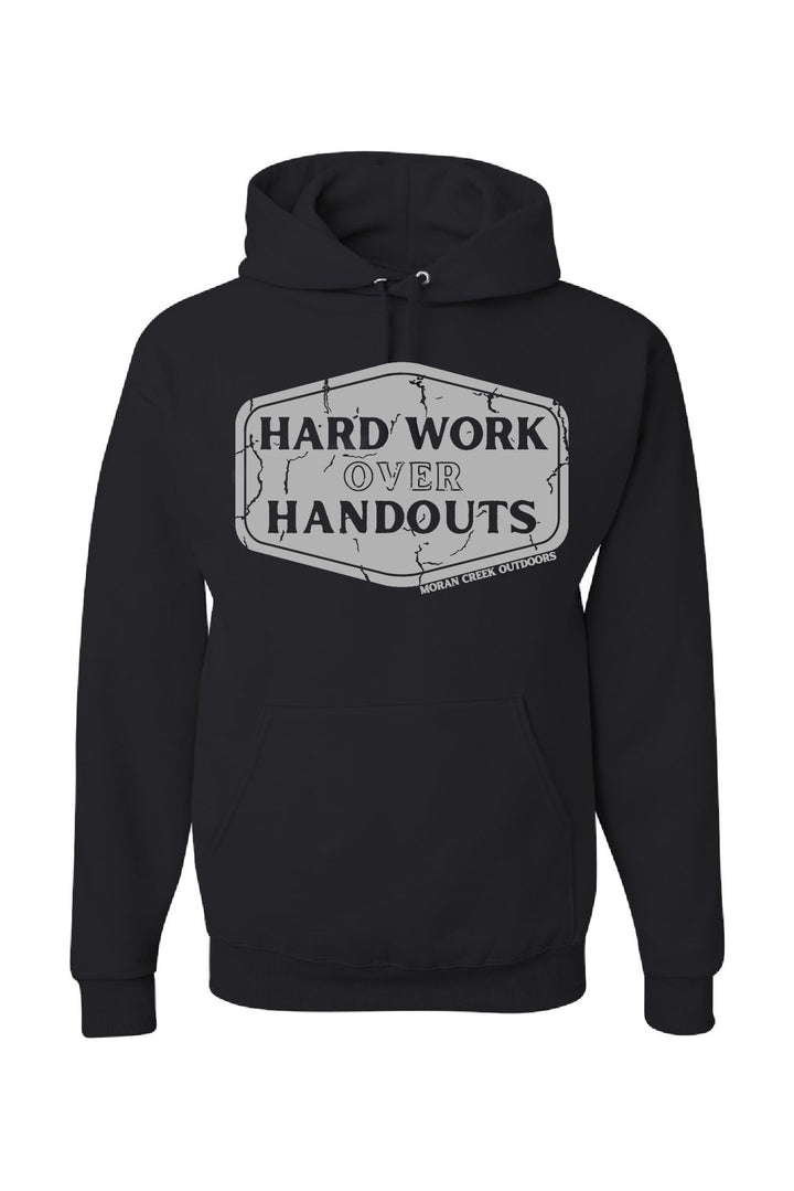 'Hard Work Over Handouts' Black Hooded Sweatshirt