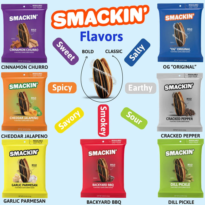 Smackin' Sunflower Seeds - 1.5oz Flavors